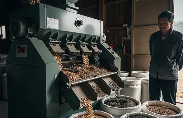 Penerapan Mesin Pemilah Benih Otomatis di Gudang Petani